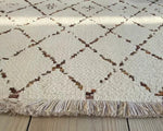 Marrakesh White and Brown Double Sided Carpet