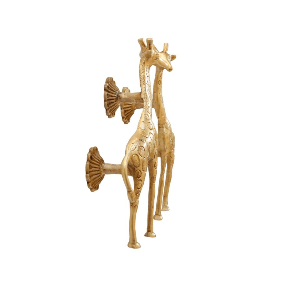 Masai Giraffe Brass Door Handles