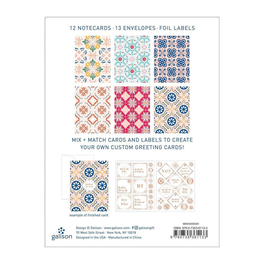 Mediterranean Tile Patterns: Azulejos DIY Greeting Card Folio - MAIA HOMES