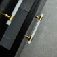 Meg Brass and Marble Cabinet Door Pulls - MAIA HOMES