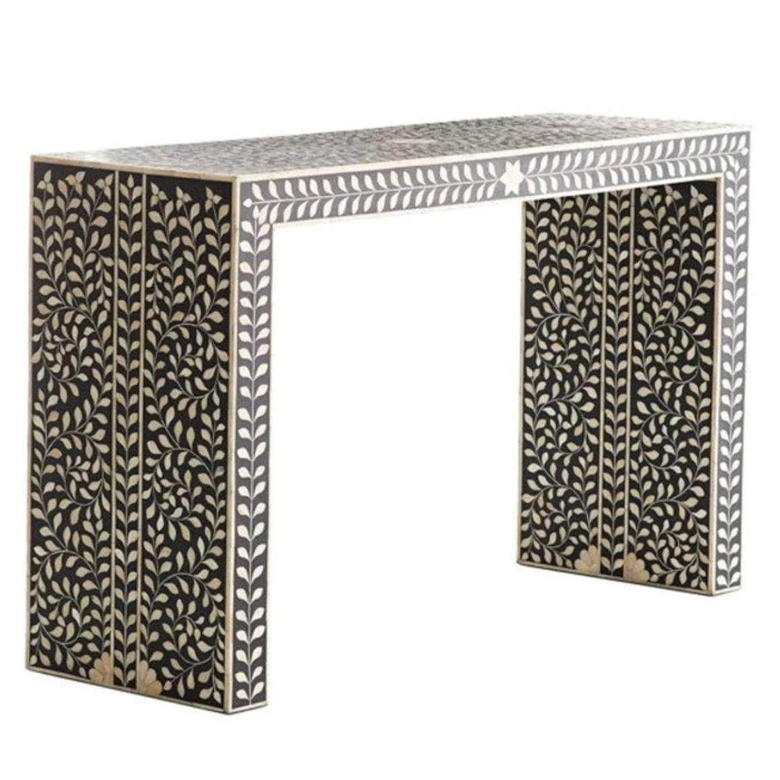 Mekong Sleek Bone Inlay Console Table