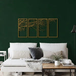 Metal Tree of Life Decoration Wall Art Gold