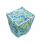 Miami Blue Floral Cotton Tissue Box Cover