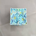 Miami Blue Floral Cotton Tissue Box Cover