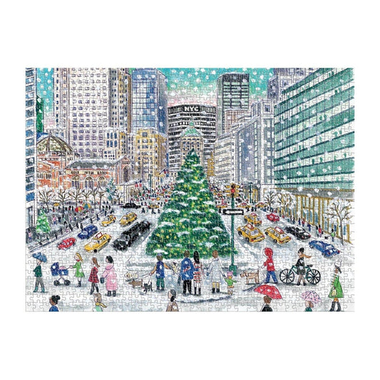 Michael Storrings Snowfall on Park Avenue 1000 Piece Puzzle - MAIA HOMES