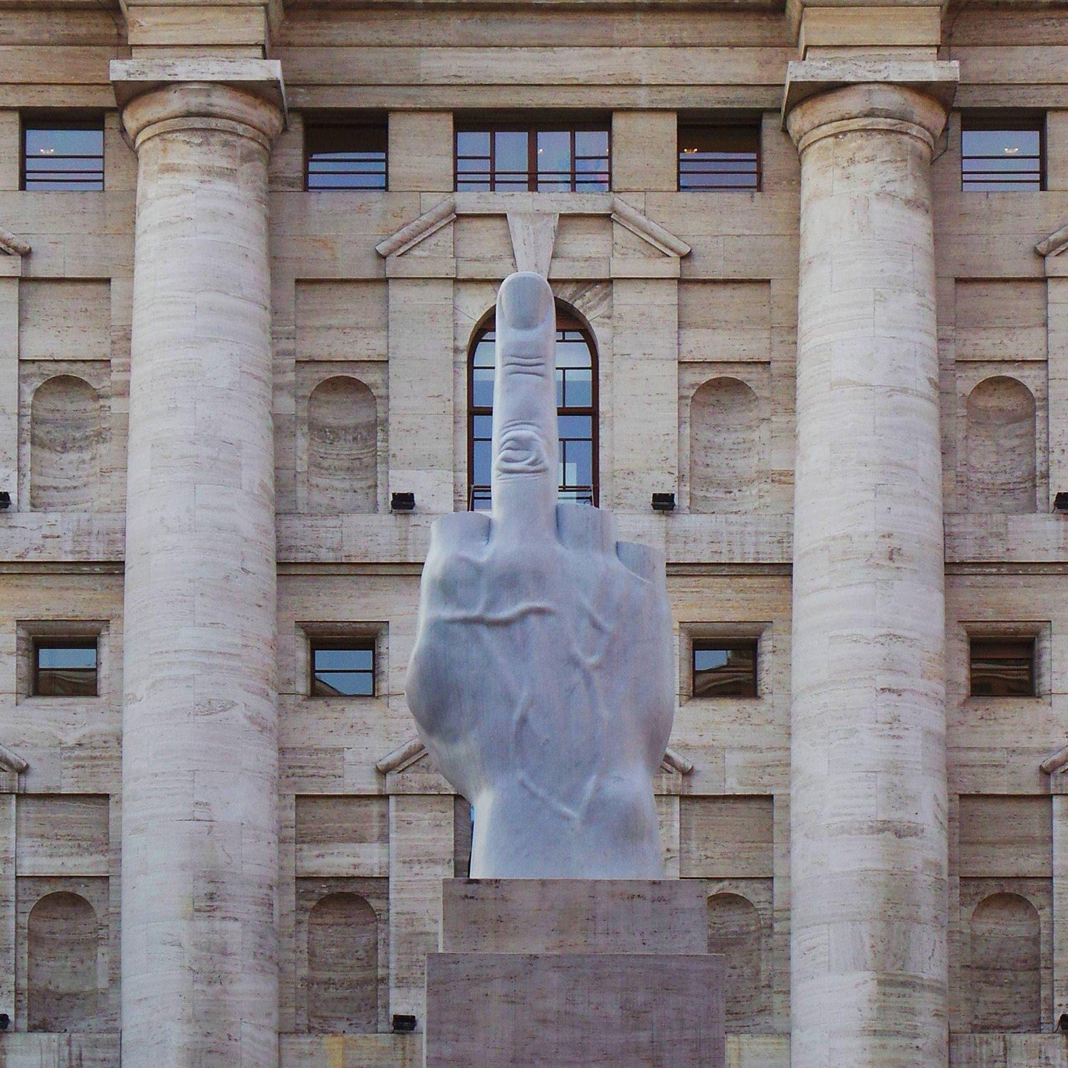 Middle Finger L.O.V.E Milan Art Nouveau Sculpture