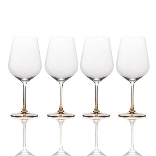 Mikasa Gianna 4-pc. Ombre Amber Red Wine Glass Set - MAIA HOMES