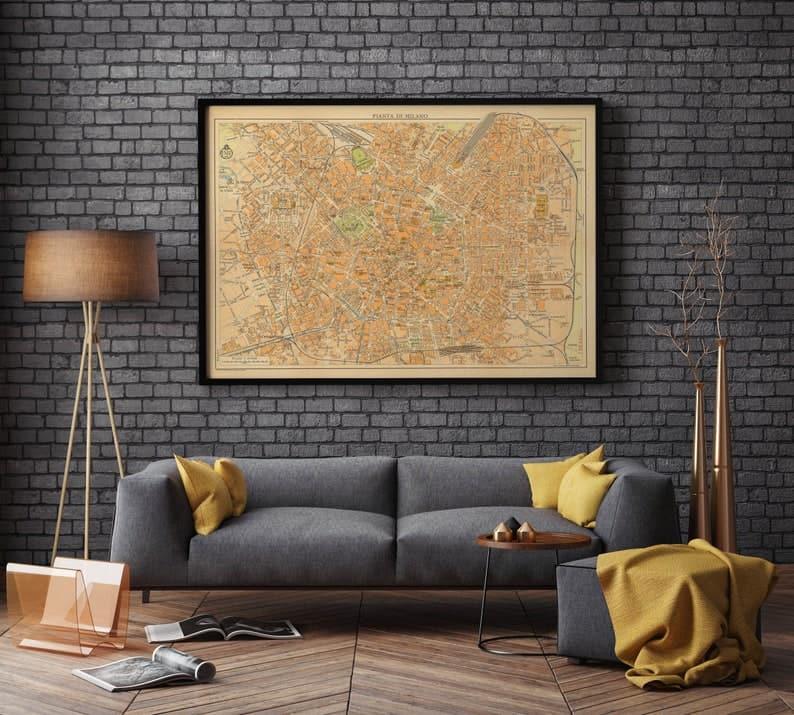 Milano Map Print| Art History