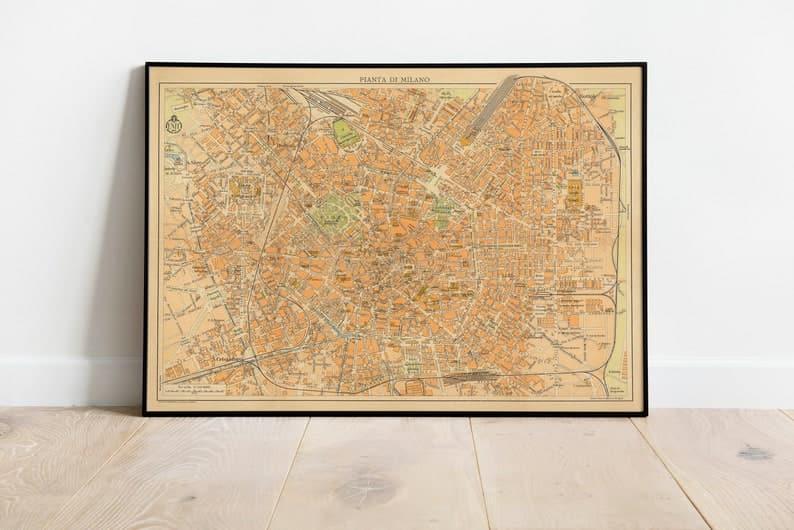 Milano Map Print| Art History