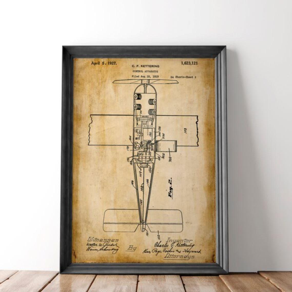 Military Airplane Poster Print - MAIA HOMES