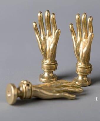 Mini Gold Hand Cabinet Drawer Knobs - Set of 2