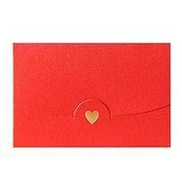 Mini Greeting Card with Envelope - 10 cards Red