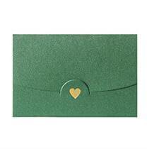 Mini Greeting Card with Envelope - 10 cards Dark Green