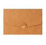 Mini Greeting Card with Envelope - 10 cards Kraft