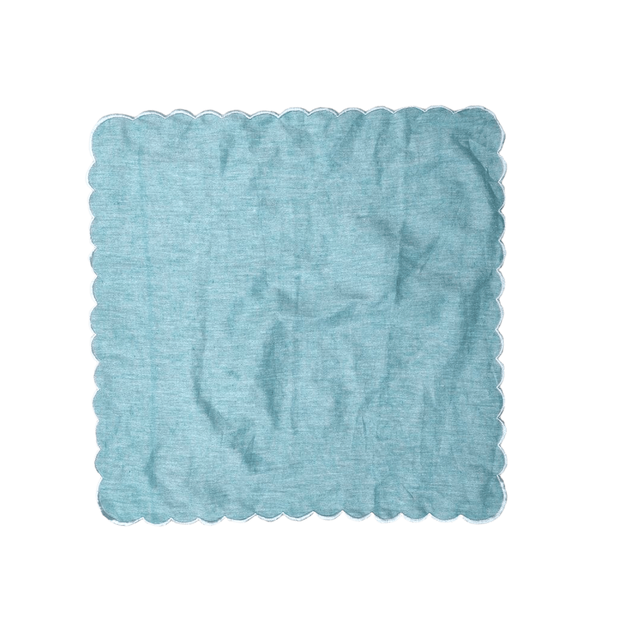 Mini Scalloped Plain Cotton Napkins