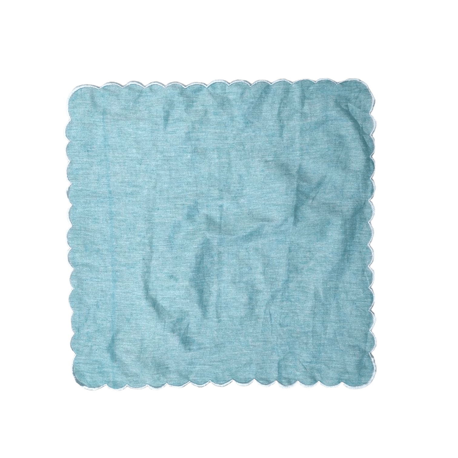 Mini Scalloped Plain Cotton Napkins