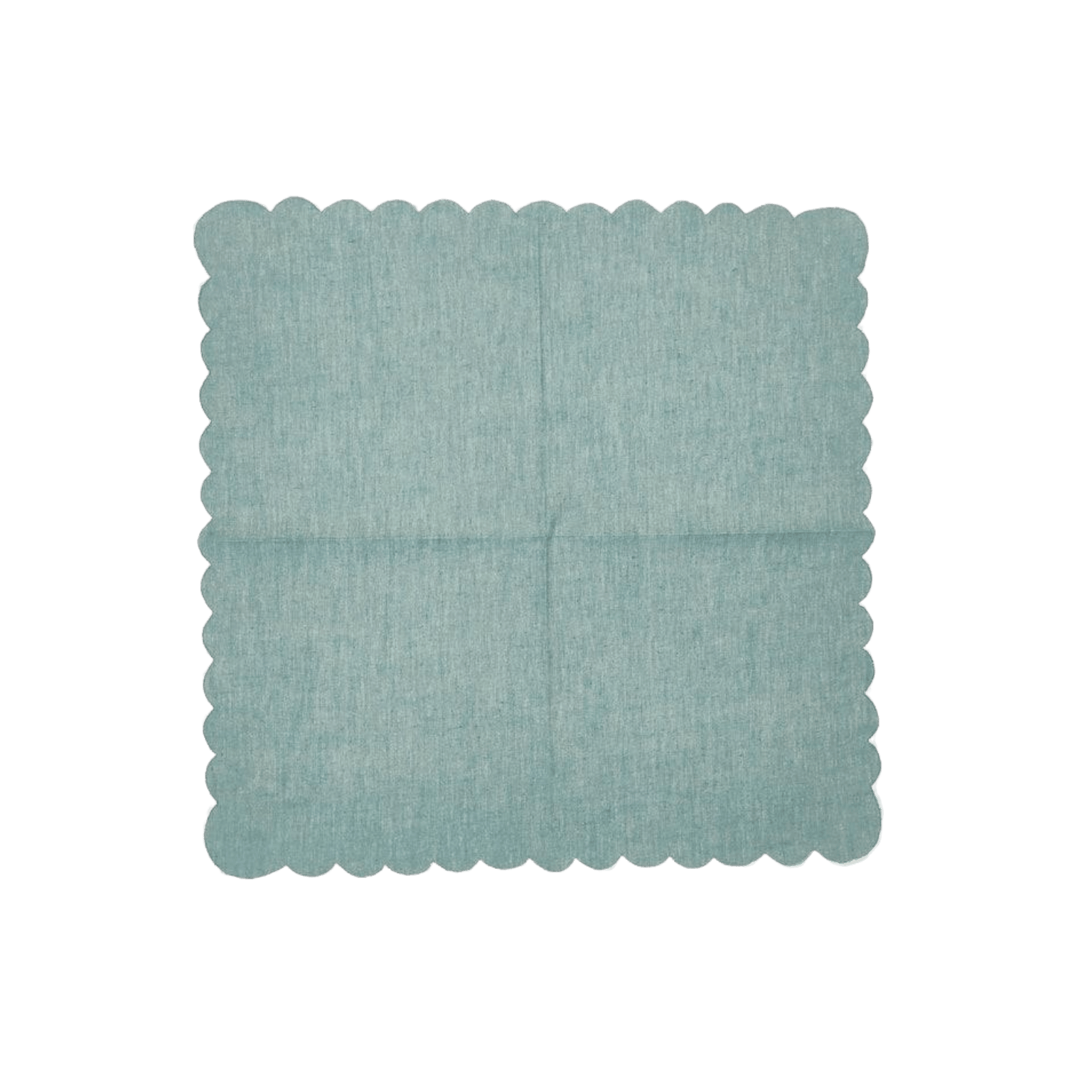 Mini Scalloped Plain Cotton Napkins