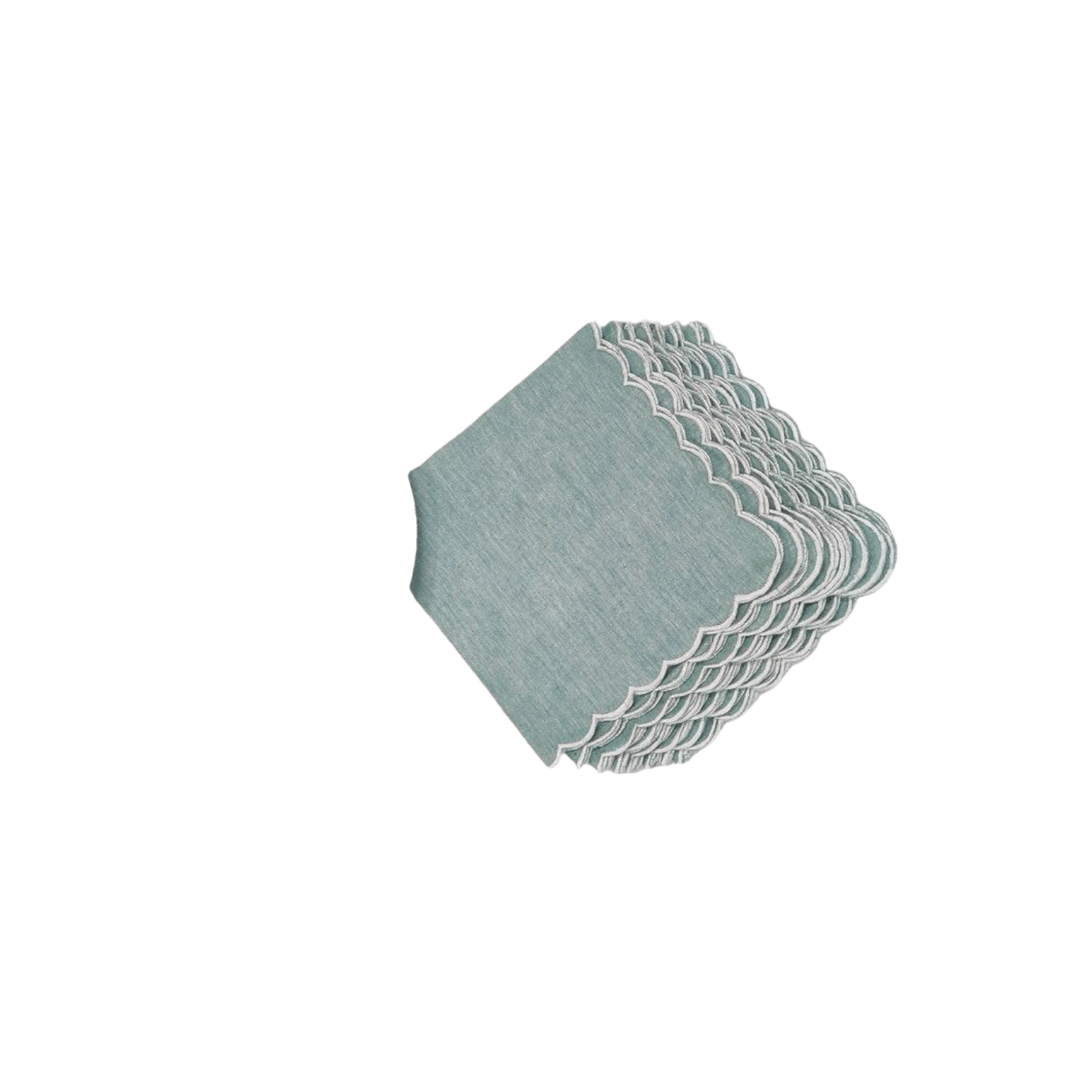 Mini Scalloped Plain Cotton Napkins - MAIA HOMES