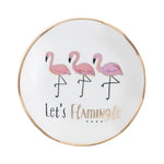 Mini Vacay Jewelry Trinket Round Flamingo