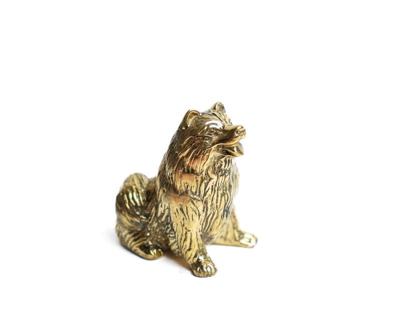 Miniature Dog Solid Brass Sculpture - MAIA HOMES