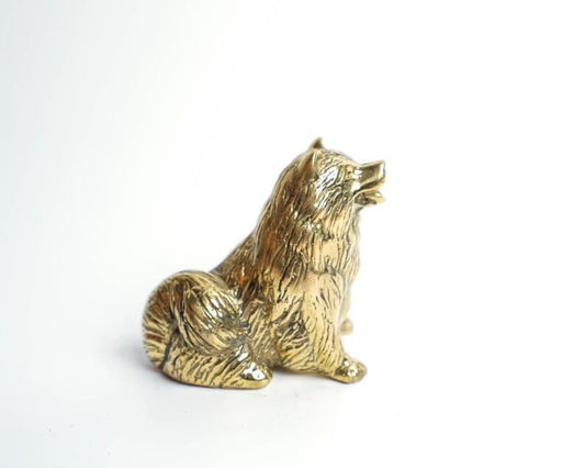 Miniature Dog Solid Brass Sculpture - MAIA HOMES