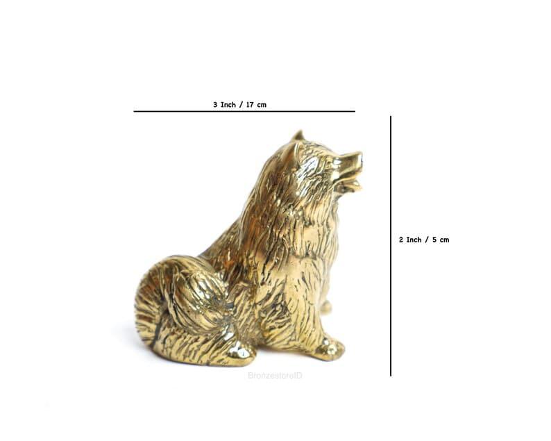 Miniature Dog Solid Brass Sculpture - MAIA HOMES