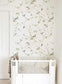Minimalist Delicate Floral Nursery Wallpaper - MAIA HOMES