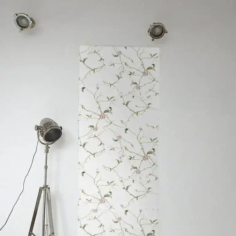 Minimalist Delicate Floral Nursery Wallpaper