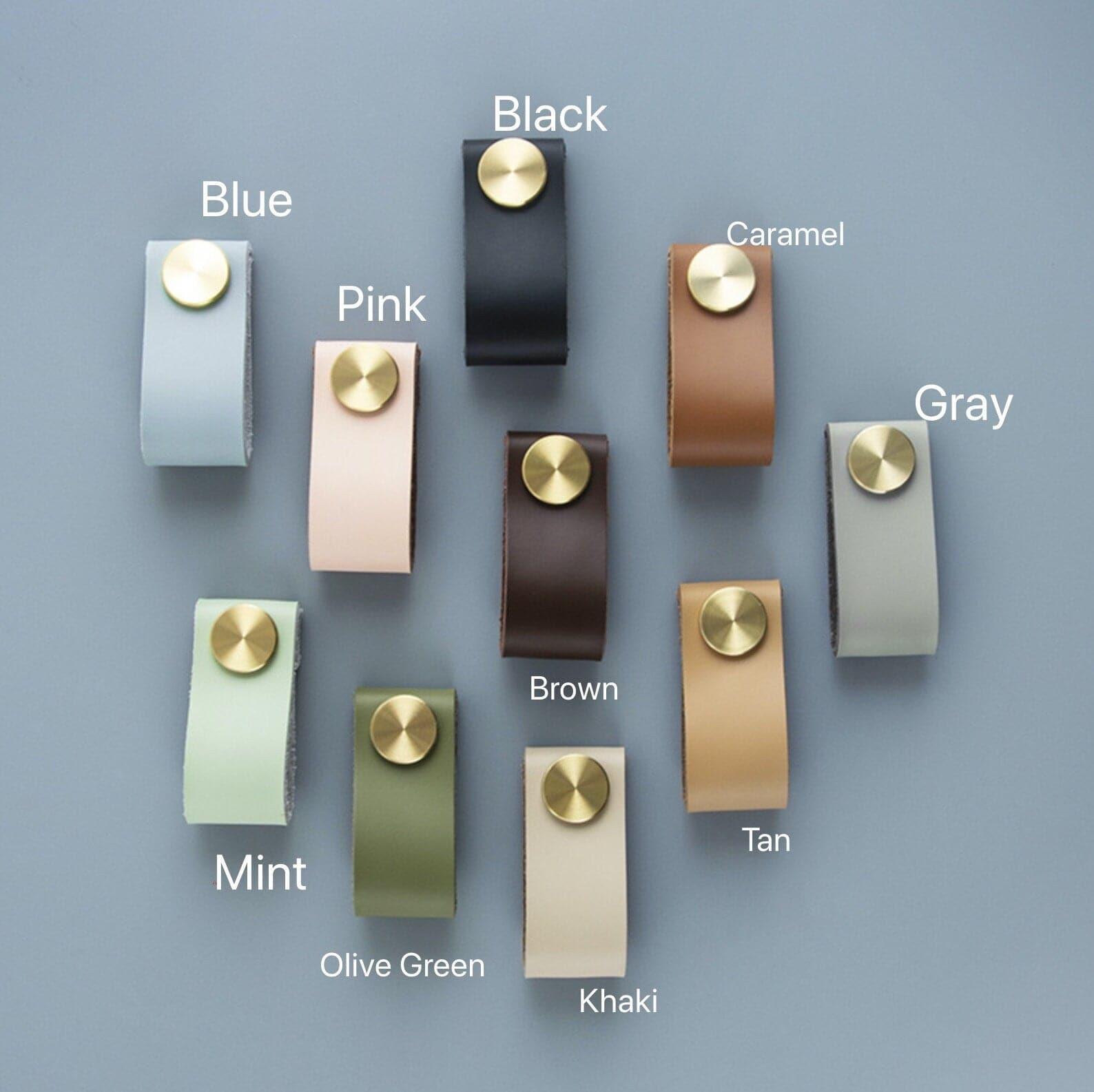 Minimalist Leather Cabinet Drawer Knob - MAIA HOMES