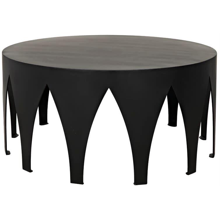 Modern Black Taj Metal Round Coffee Table Default Title