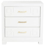 Modern Chinoiserie 3 - Drawer Solid Wood Nightstand