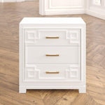 Modern Chinoiserie 3 - Drawer Solid Wood Nightstand