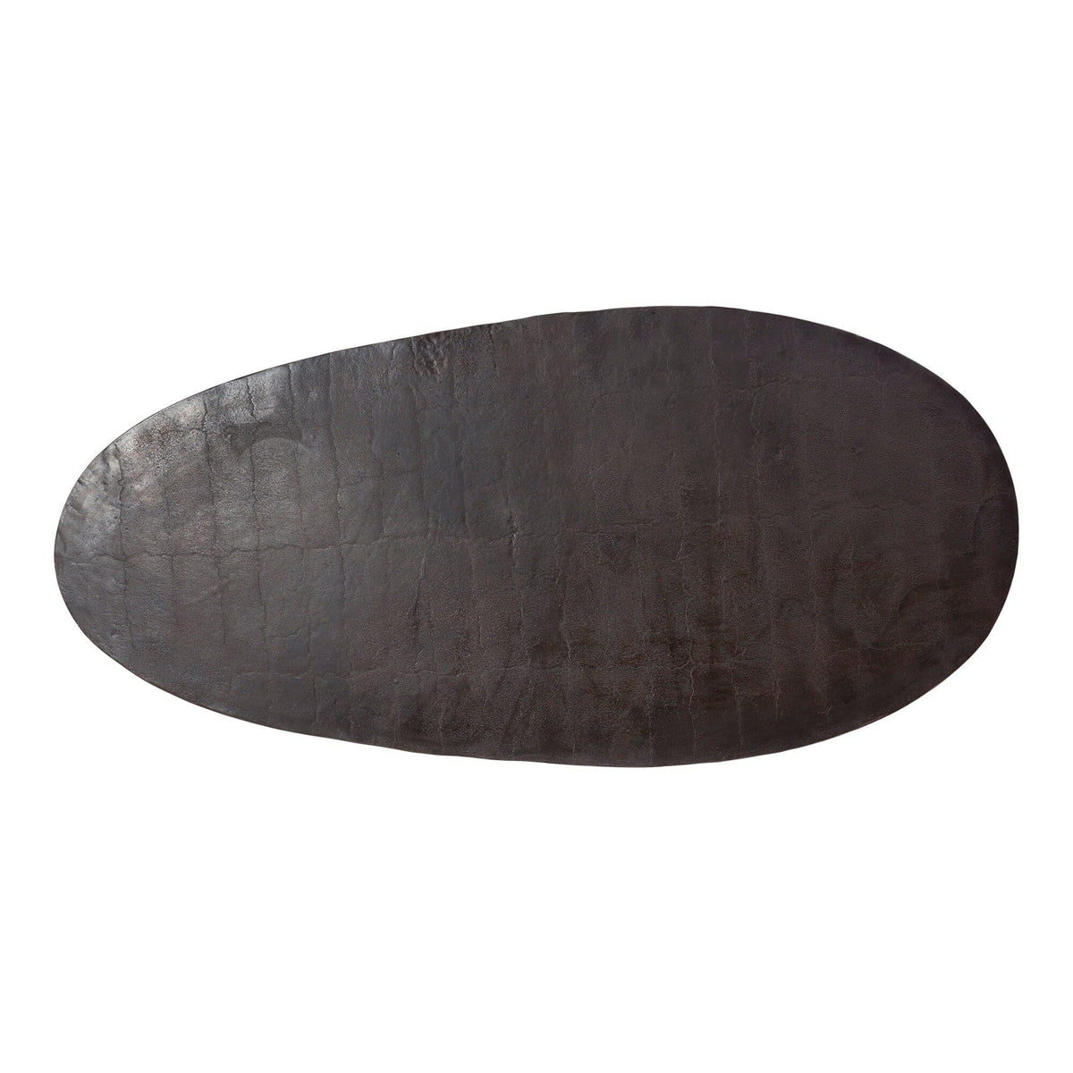 Modern Espresso Bronze Oval Coffee Table Default Title