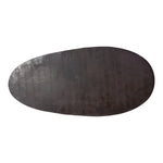 Modern Espresso Bronze Oval Coffee Table