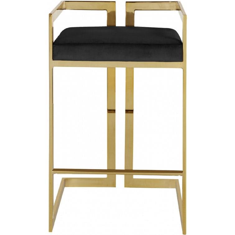 Modern Glam Velvet Bar Stool