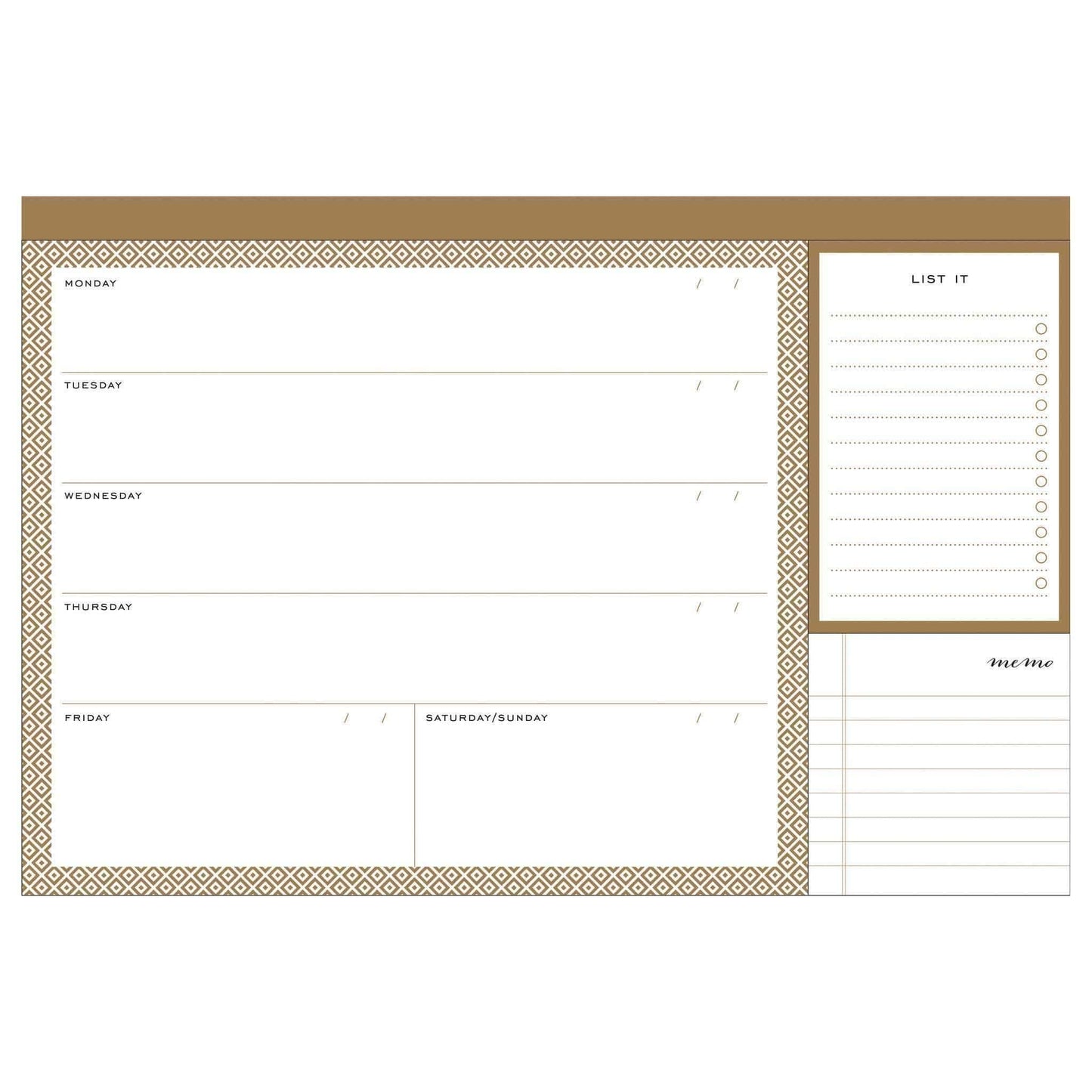 Modern Gold Desk Jotter/blotter