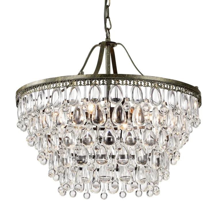 Modern Rustic Tiered Crystal Statement Chandelier Default Title