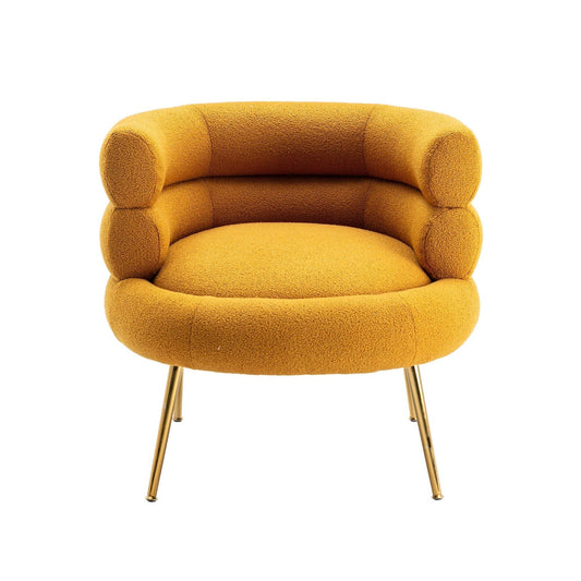 Modern Velvet Upholstered Accent Chair with 4 Gold Legs - MAIA HOMES