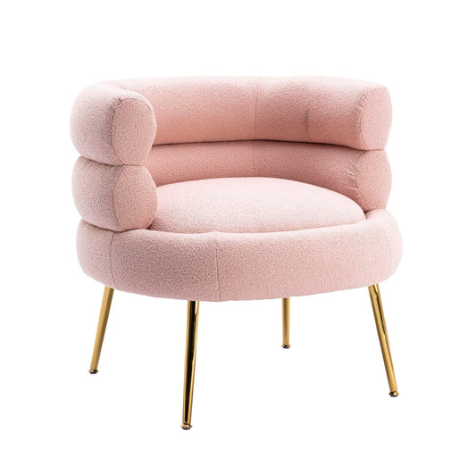 Modern Velvet Upholstered Accent Chair with 4 Gold Legs - MAIA HOMES