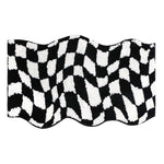 Modern Wave of Checkers Bath Mat Black