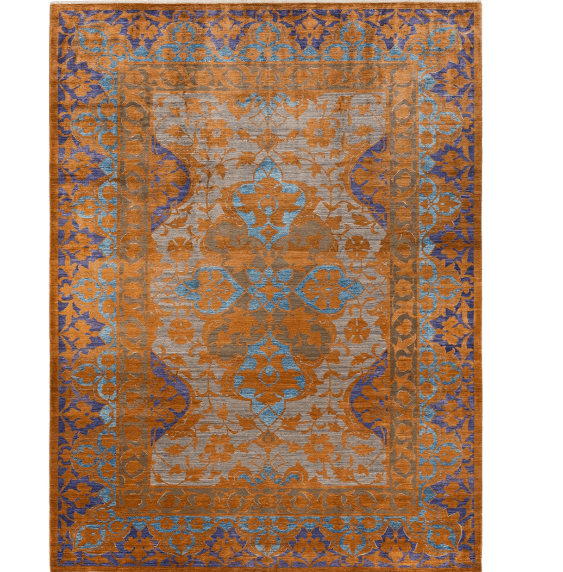 Moghul Adornment Hand Spun Wool Hand Knotted Area Rug