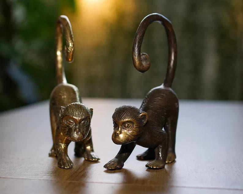 Monkey Bronze Figurine