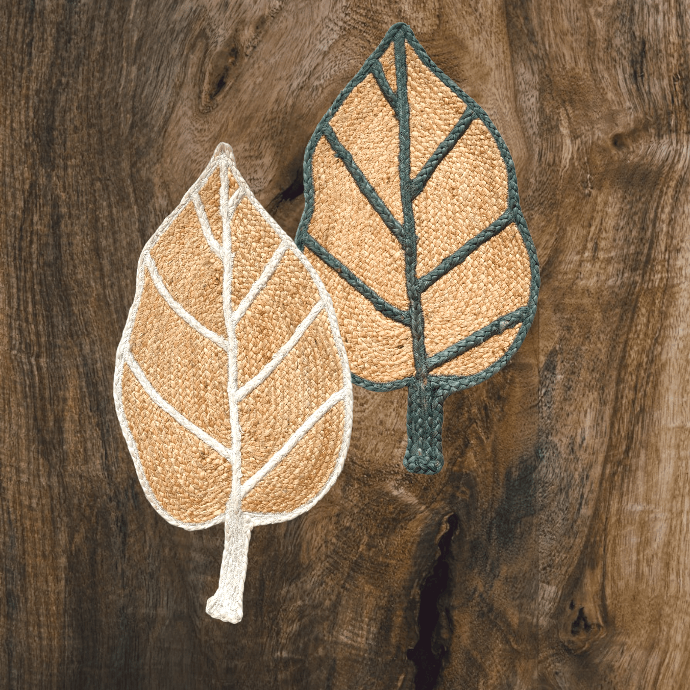 Monstera Leaf Shape Jute Rug