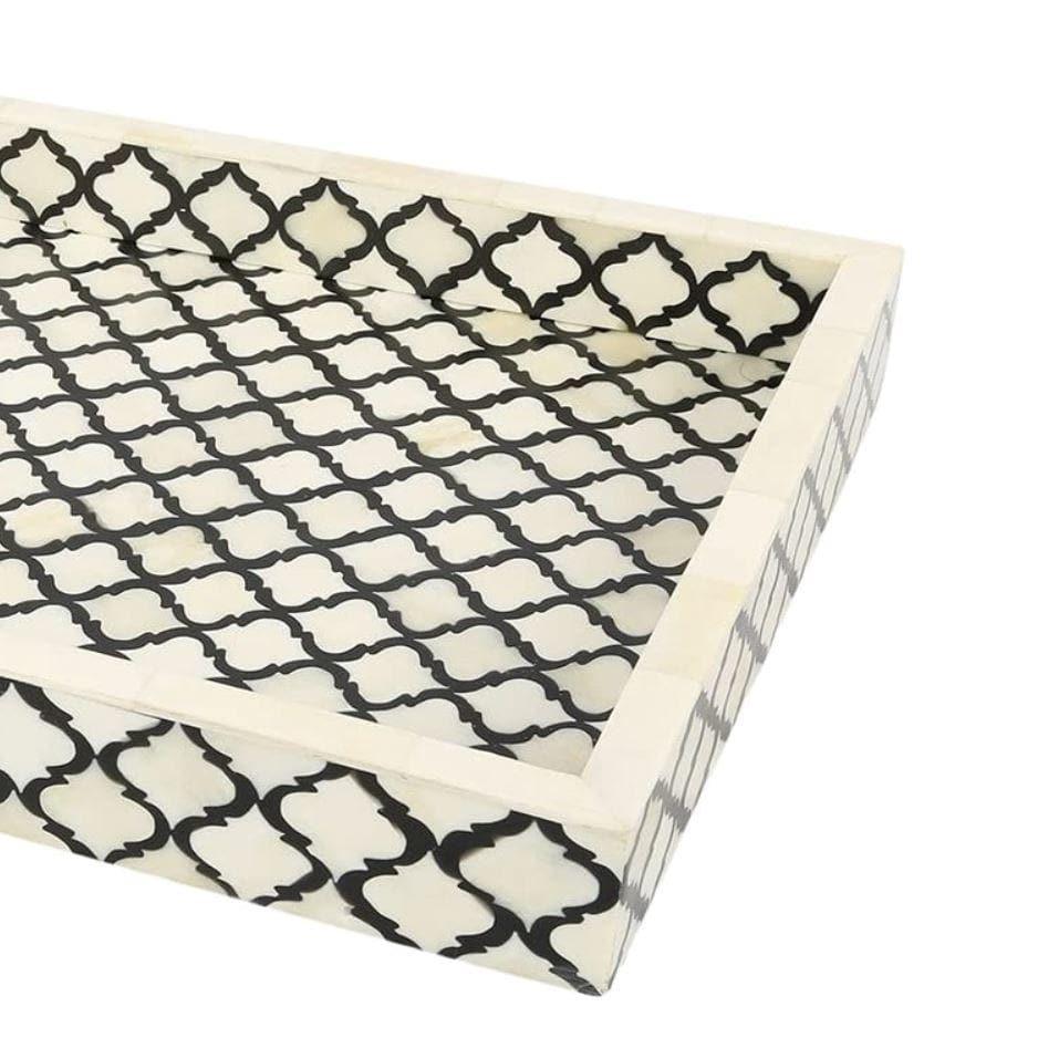 Moorish Moroccan Inspired Bone Inlay Tray