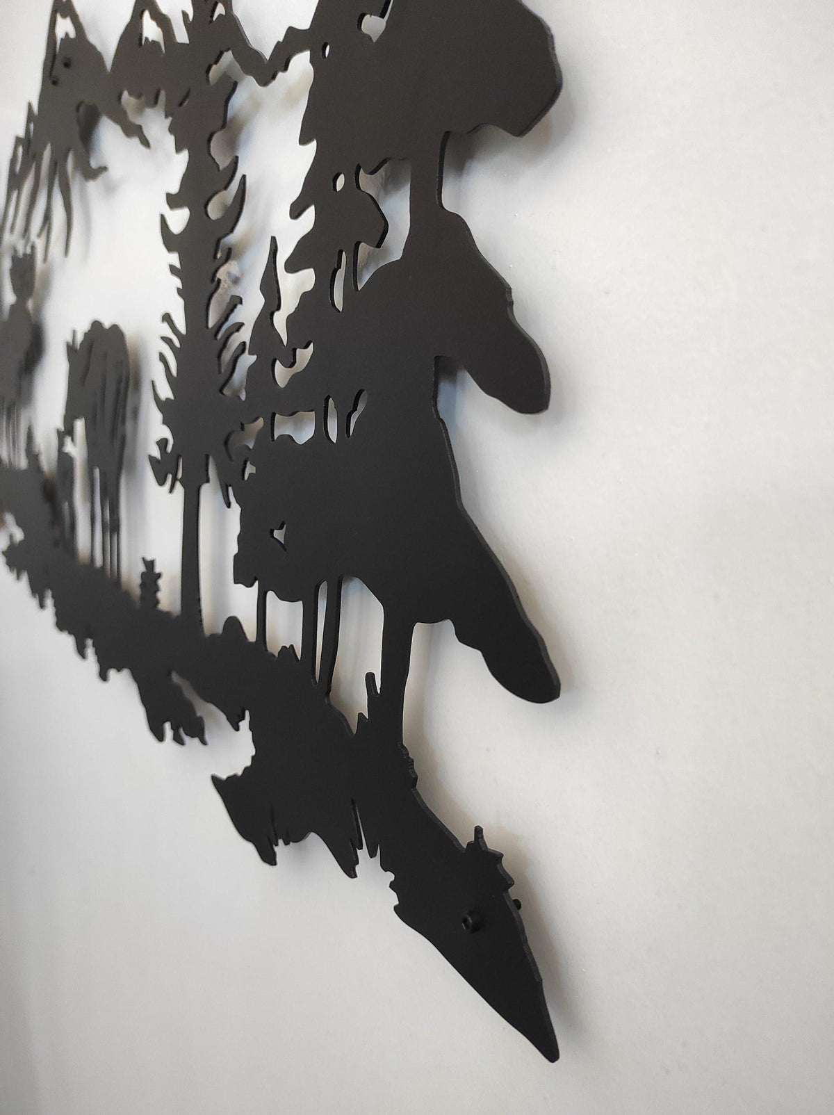 Moose in Nature Metal Wall Art