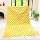 Moroccan Berber Handwoven Checker Wool Area Rug - Yellow and White - MAIA HOMES