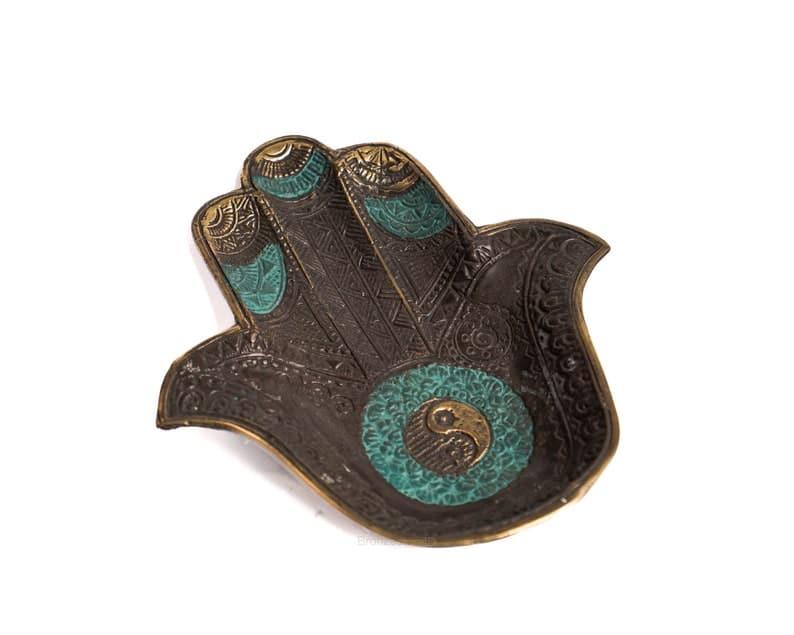 Moroccan Hamsa Hand Trinket Tray - MAIA HOMES