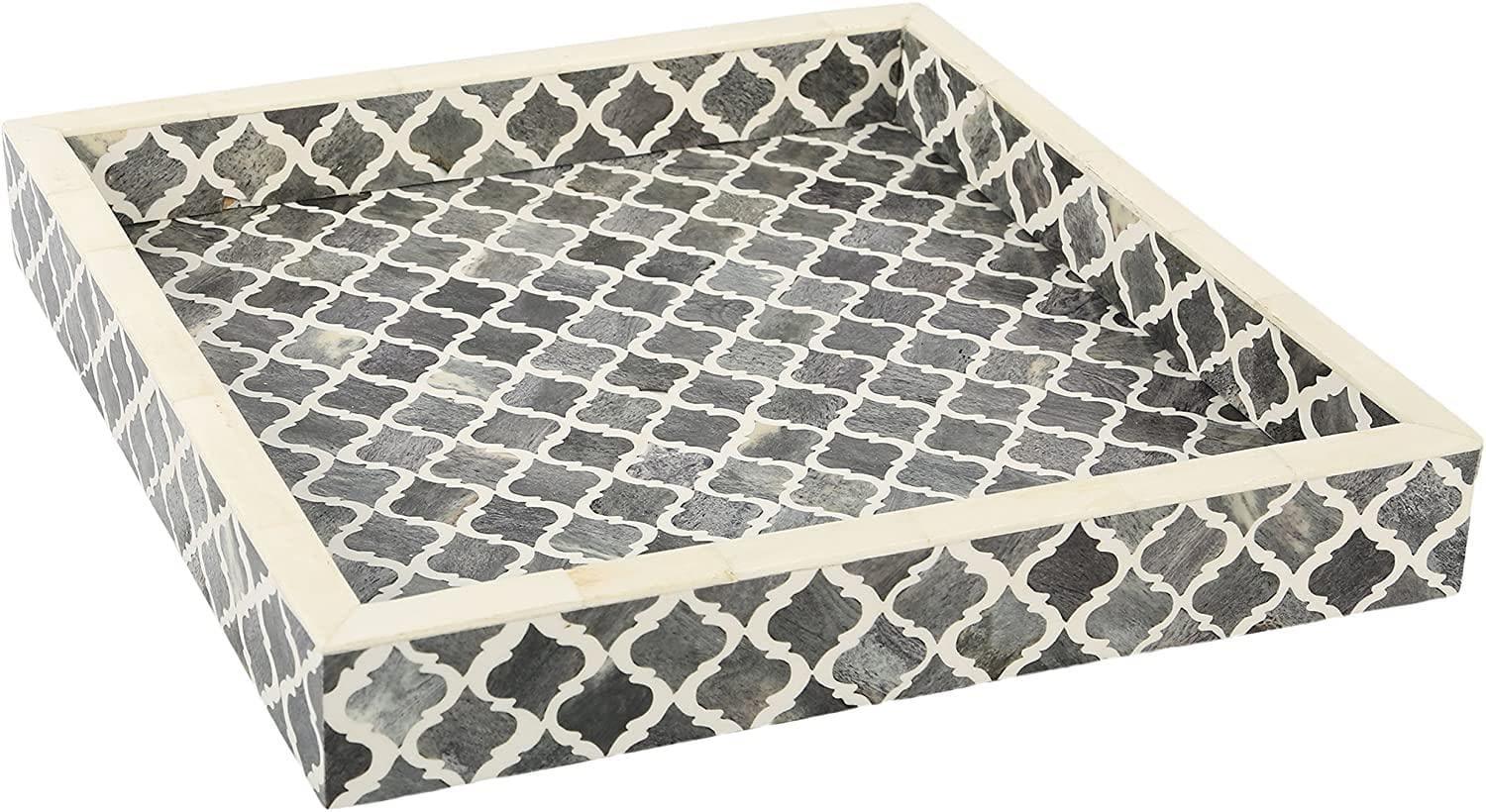 Moroccan Pattern Inspired Bone Inlay Tray