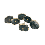 Moss Green Agate Cabinet Door Pull Handle - Set of 6