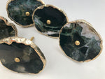 Moss Green Agate Cabinet Door Pull Handle - Set of 6